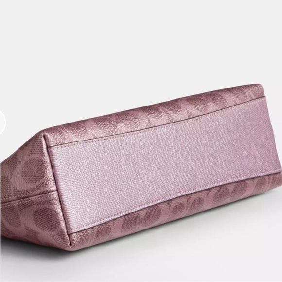 Coach Charlotte Shoulder Bag In Metallic Signature Canvas NWT - Picture 3 of 3